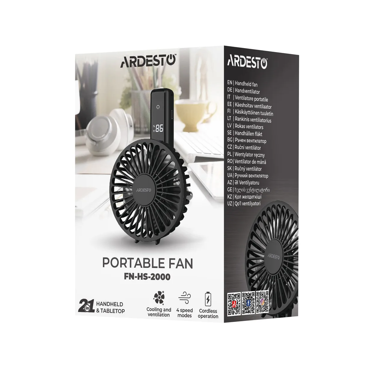 Вентилятор ручний акумуляторний Ardesto FN-HS-2000 — фото 15