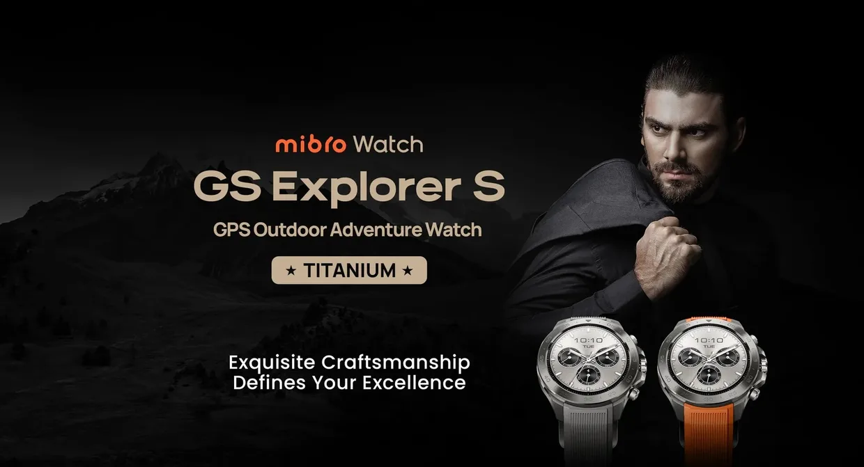 Смарт-часы Mibro GS Explorer S-Ti 48 мм титан, силиконовый ремешок (XPAW023TS) — фото 2