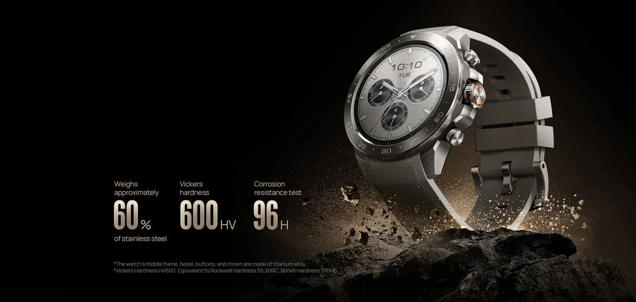 Смарт-часы Mibro GS Explorer S-Ti 48 мм титан, силиконовый ремешок (XPAW023TS) — фото 4