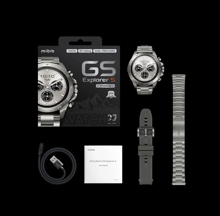 Смарт-годинник Mibro GS Explorer S-Ti Premium 48 мм титан, титановий браслет (XPAW023FT) — фото 2
