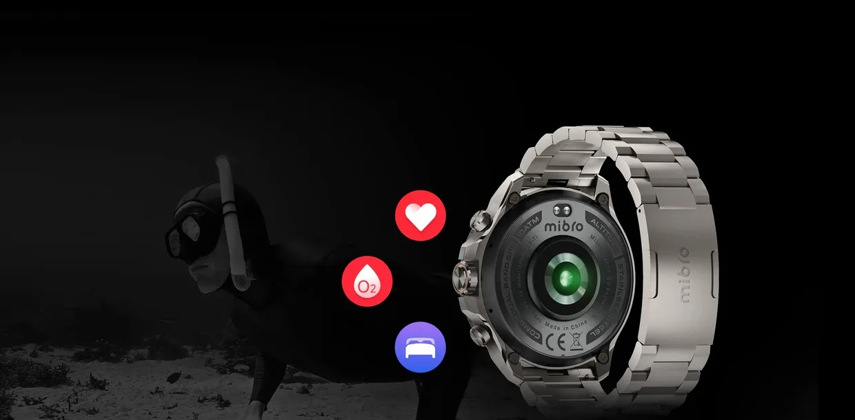 Смарт-годинник Mibro GS Explorer S-Ti Premium 48 мм титан, титановий браслет (XPAW023FT) — фото 12