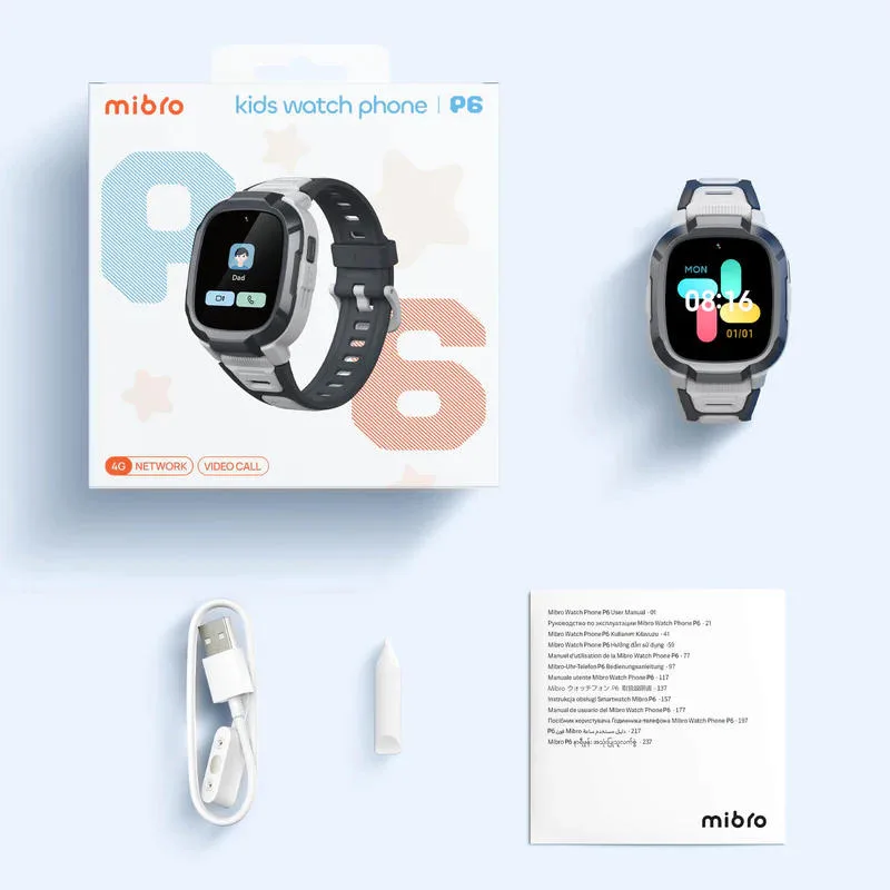 Детские смарт-часы с GPS Mibro Kids P6 синий (XPSWP004B) — фото 10