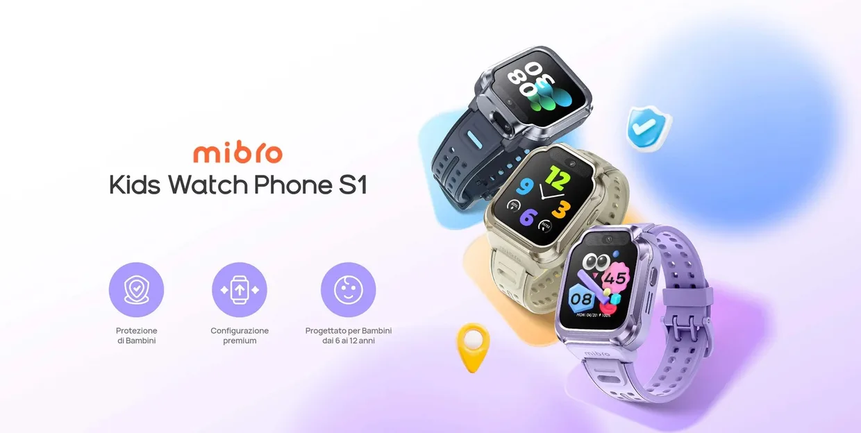 Дитячий смарт-годинник з GPS Mibro Kids S1 лавандовий (XPSWY007P) — фото 2