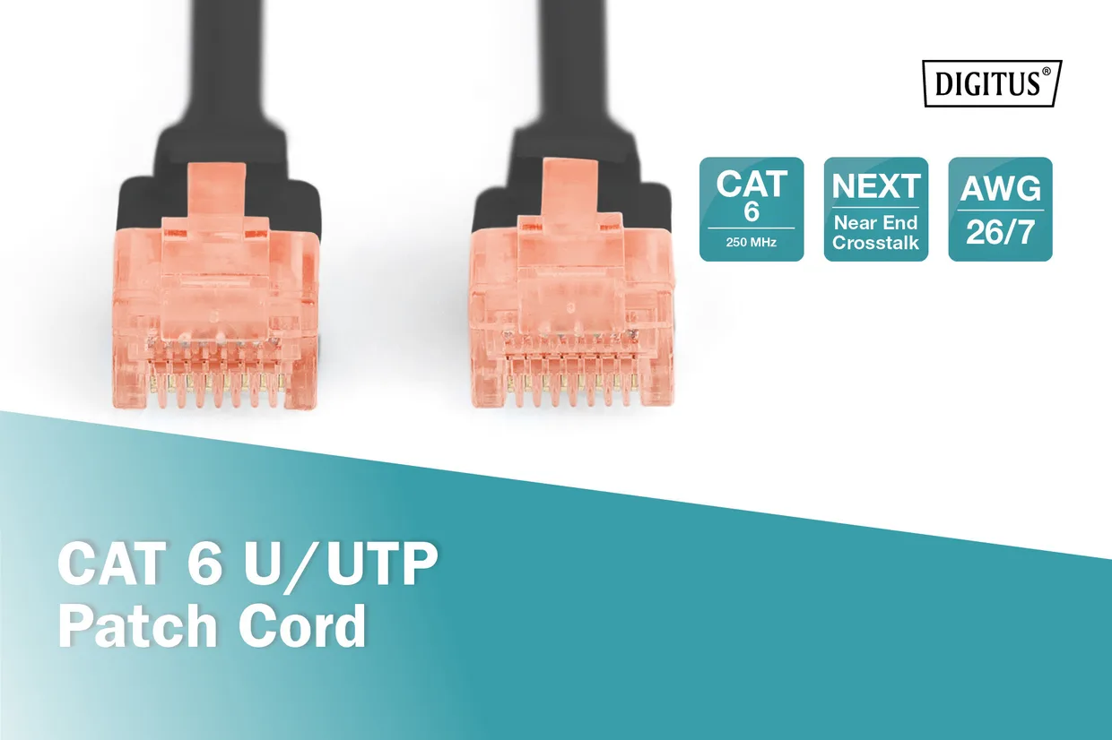 Патч-корд Digitus CAT 6 U/UTP 1 м черный (DK-1617-010/BL) — фото 3