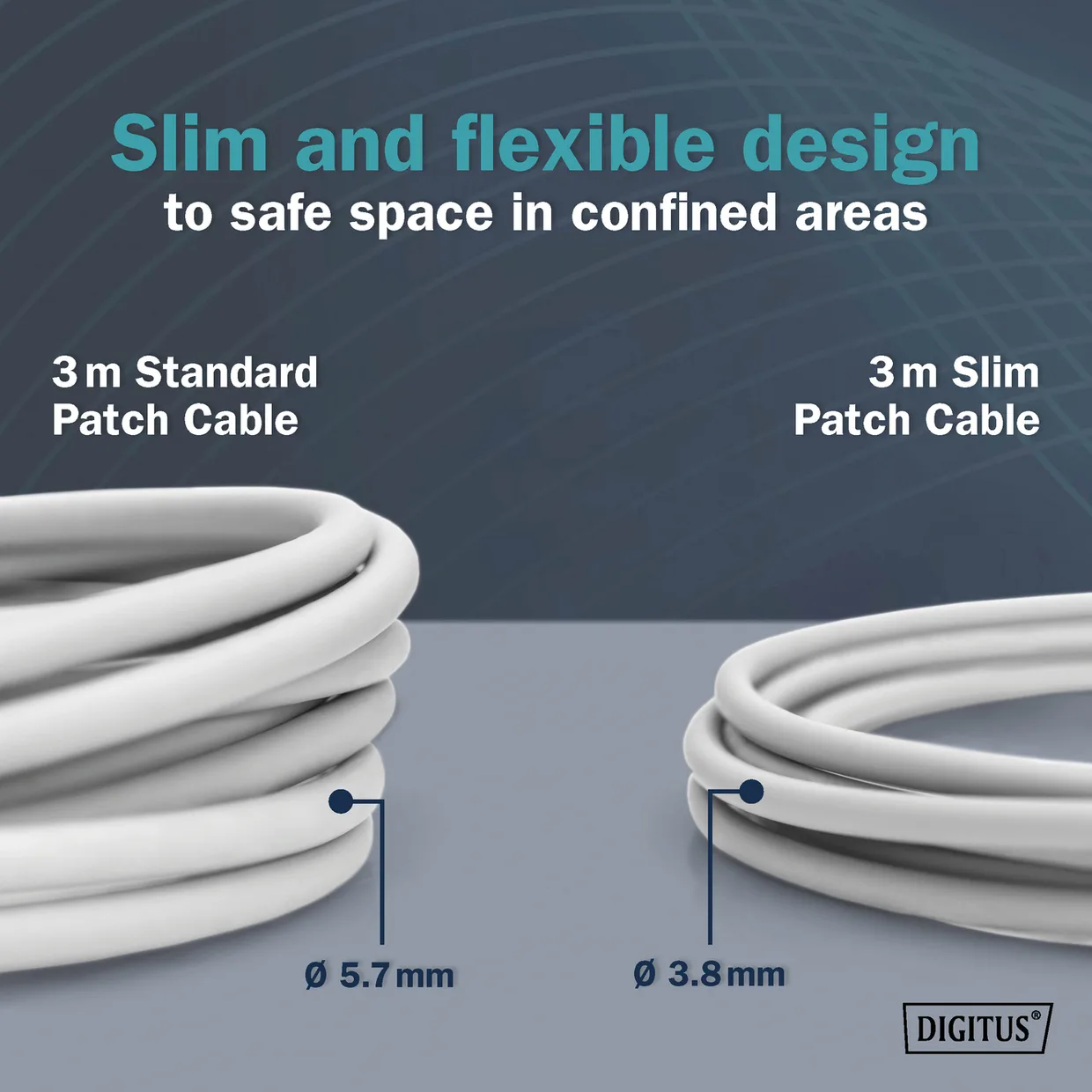 Патч-корд Digitus CAT 6A F/FTP Slim 10 м серый (DK-1632-A-100S) — фото 4