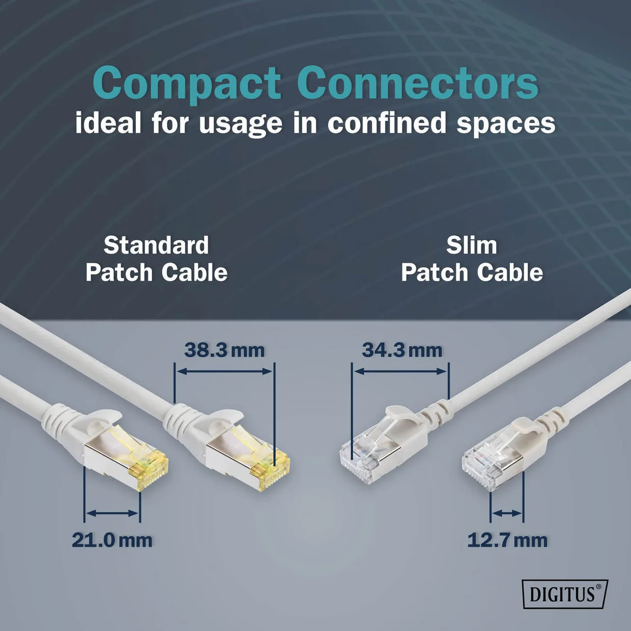 Патч-корд Digitus CAT 6A F/FTP Slim 10 м серый (DK-1632-A-100S) — фото 6