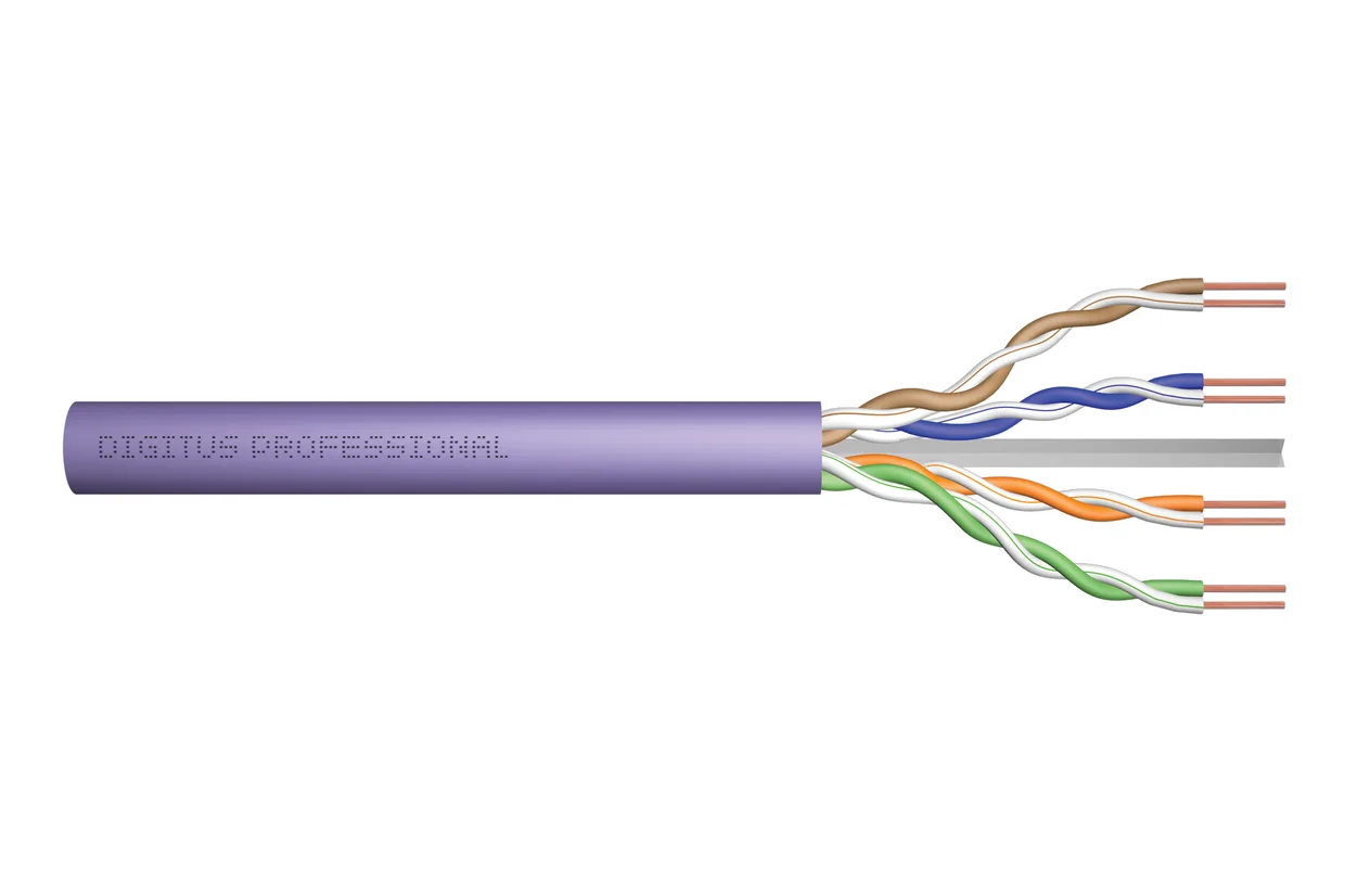 Кабель вита пара Digitus CAT 6 U/UTP 305 м фіолетовий (DK-1614-VH-305)