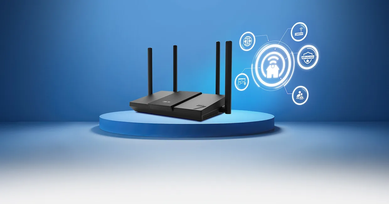 Wi-Fi роутер ASUS RT-BE50 черный — фото 2