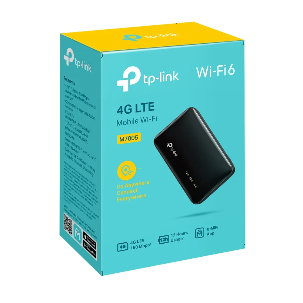 Мобільний 4G Wi-Fi роутер TP-Link M7005 чорний — фото 15