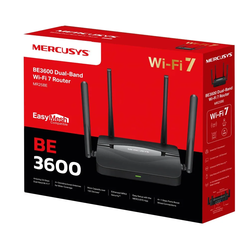 Wi-Fi роутер Mercusys MR25BE чорний — фото 5