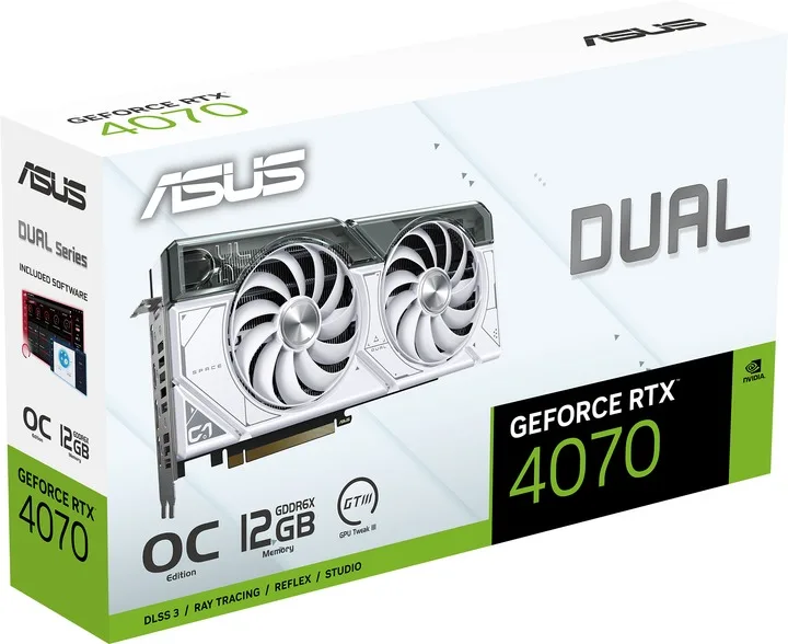 Видеокарта Asus GeForce RTX 4070 12GB GDDR6X Dual EVO White OC (DUAL-RTX4070-O12G-EVO-WHITE) — фото 15