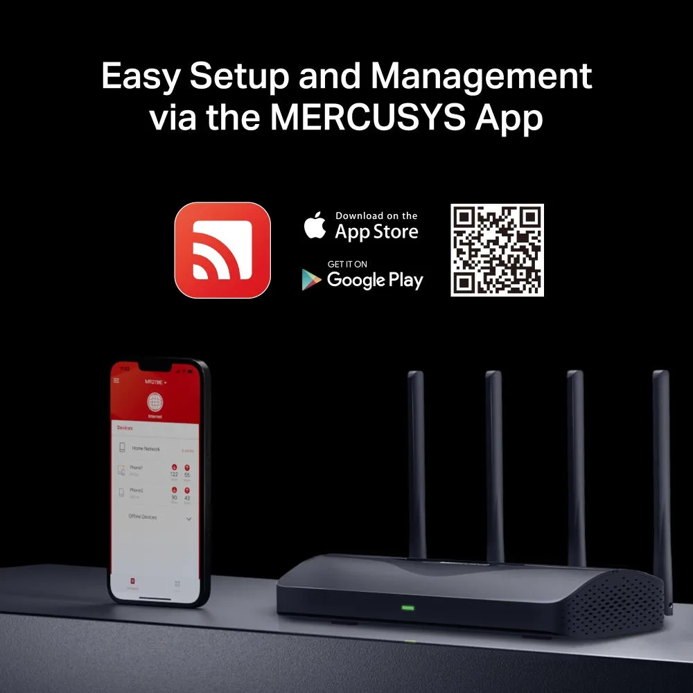 Wi-Fi роутер Mercusys MR27BE черный — фото 8
