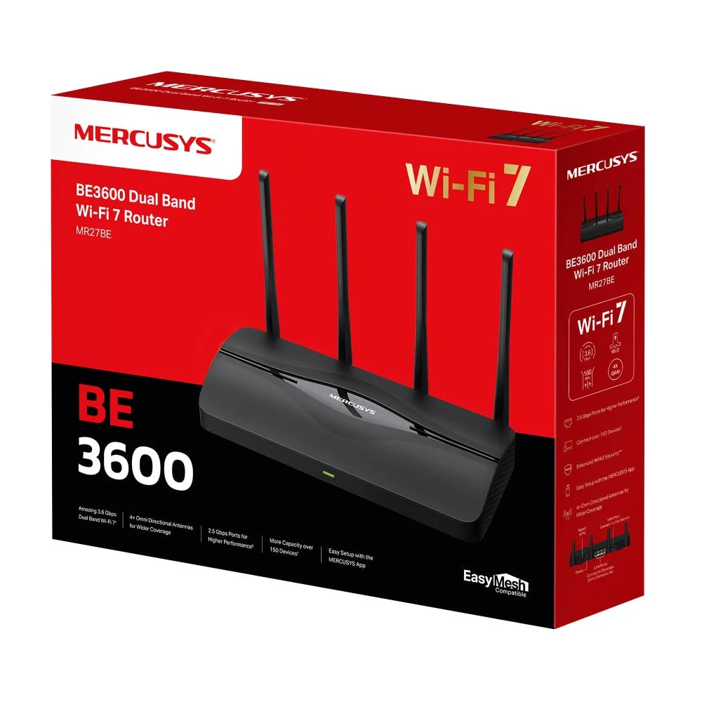 Wi-Fi роутер Mercusys MR27BE черный — фото 10