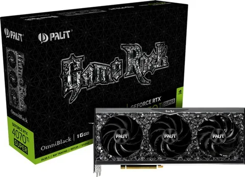 Видеокарта Palit GeForce RTX 4070 Ti Super 16GB GDDR6X GameRock OmniBlack (NED47TS019T2-1020Q)