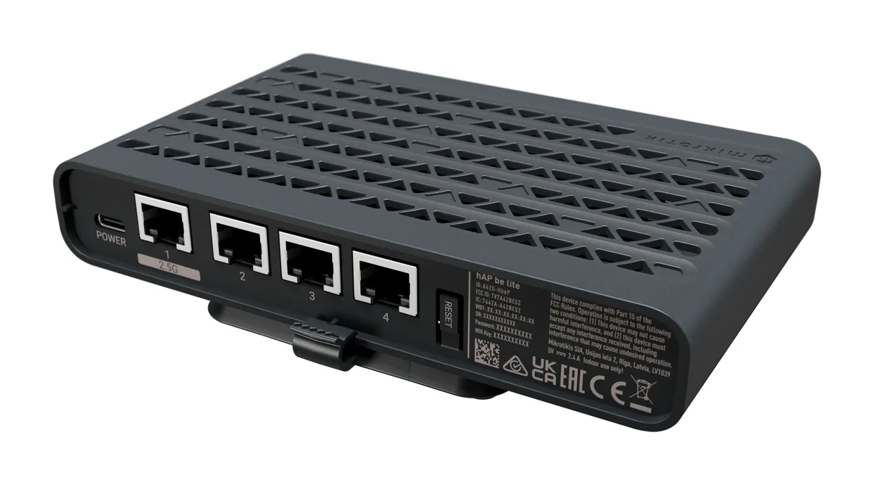 Wi-Fi роутер MikroTik hAP be lite (A42G-HbeP) черный — фото 2