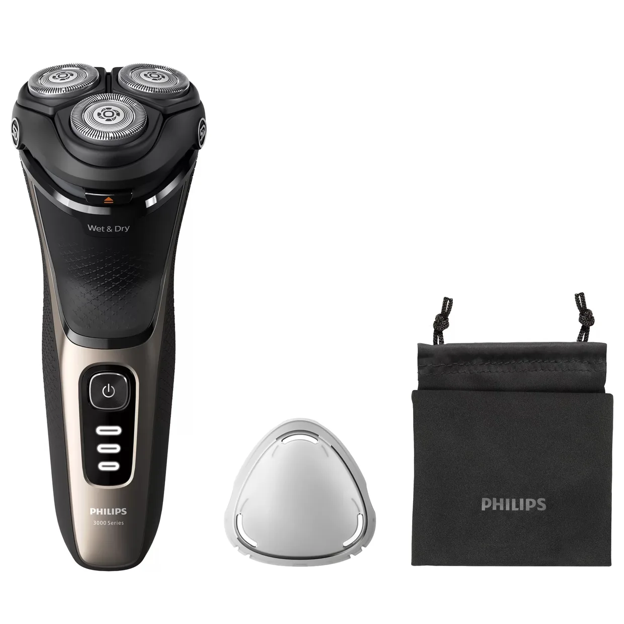 Электробритва Philips Series 3000 S3242/12 черно-золотой