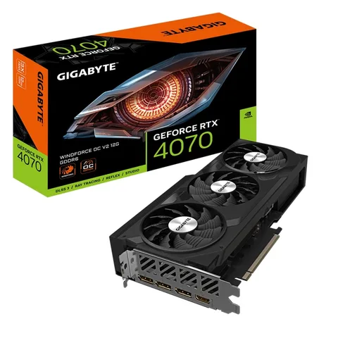 Видеокарта Gigabyte GeForce RTX 4070 12GB GDDR6 Windforce OC V2 (GV-N4070WF3OCV2-12GD)