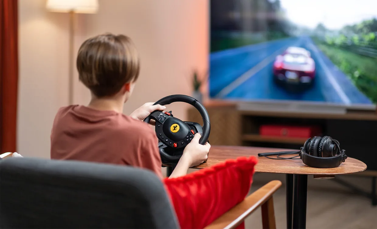 Руль с педалями Thrustmaster T98-P Ferrari 296 GTB для PS5/PS4/ПК — фото 7