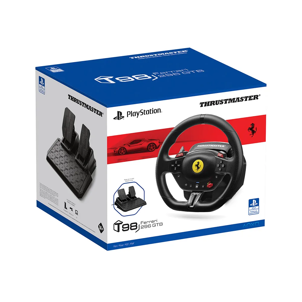 Руль с педалями Thrustmaster T98-P Ferrari 296 GTB для PS5/PS4/ПК — фото 13