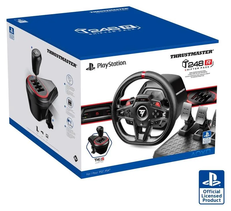 Комплект Thrustmaster T248R Shifter Pack (кермо, педалі, коробка передач) для PS5/ПК — фото 10