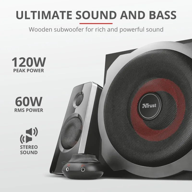 Акустическая система Trust GXT 38 Tytan 2.1 Ultimate Bass — фото 5