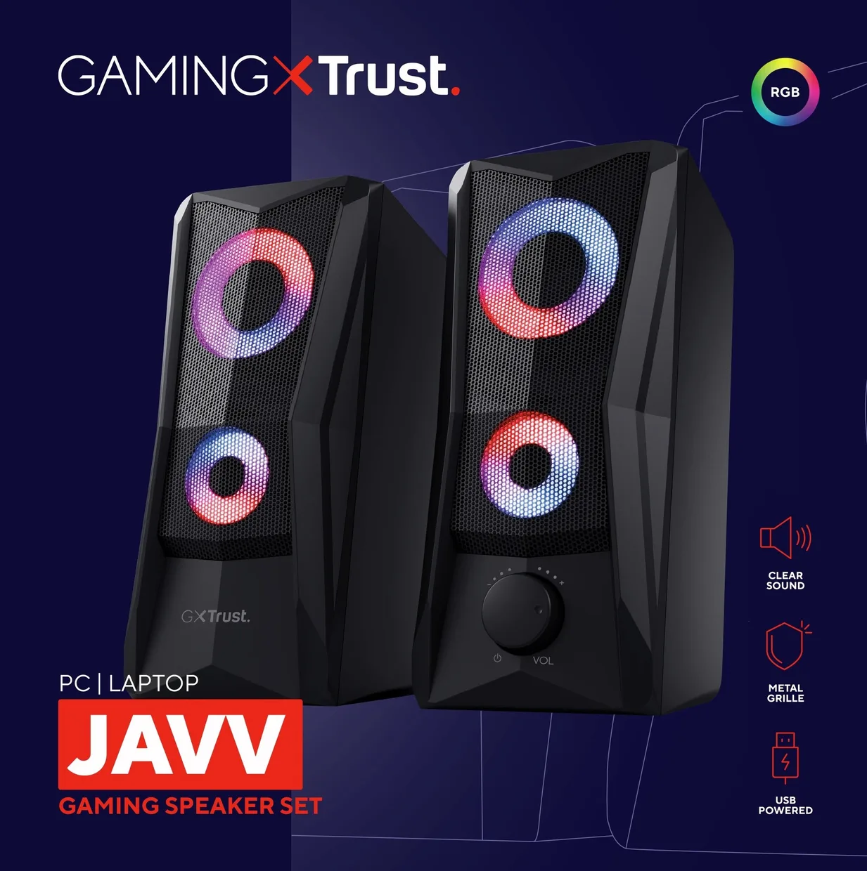 Акустическая система Trust GXT 606 Javv 2.0 RGB — фото 8