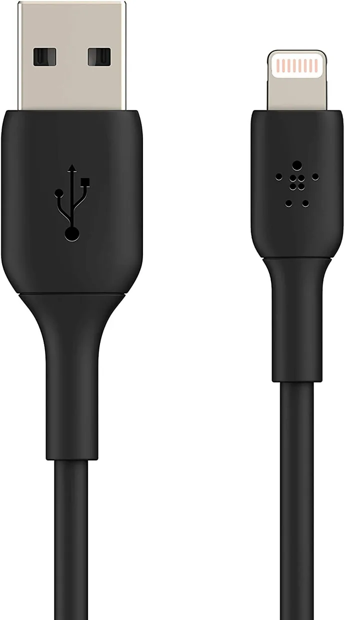Кабель Belkin USB-A – Lightning 12 Вт 1 м чорний (CAA001BT1MBK) — фото 2