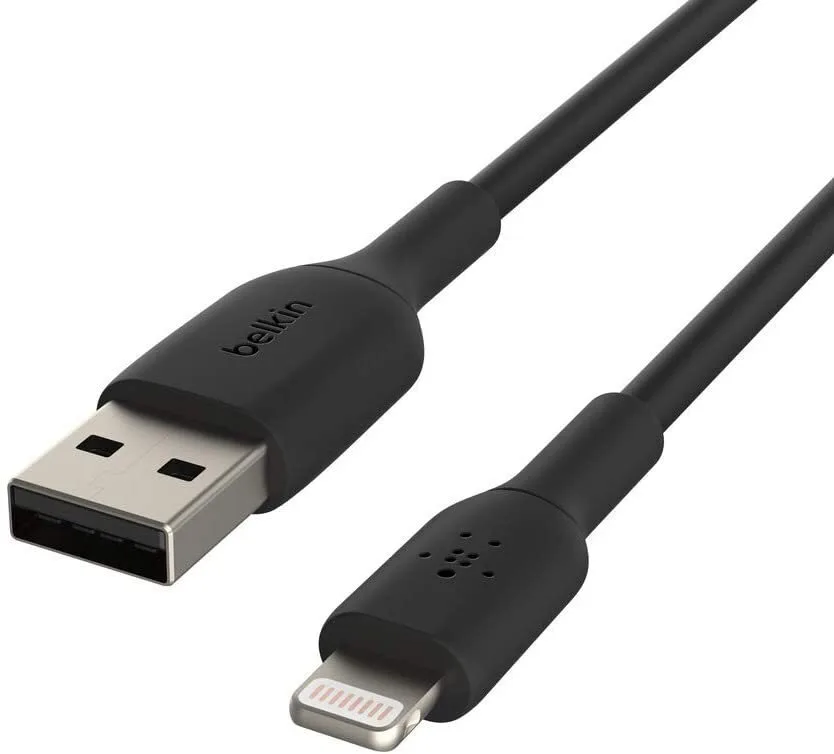 Кабель Belkin USB-A – Lightning 12 Вт 1 м чорний (CAA001BT1MBK) — фото 4