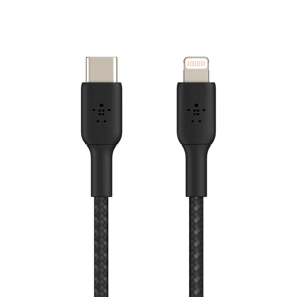 Кабель Belkin USB-C – Lightning 30 Вт, плетёный 2 м черный (CAA004BT2MBK) — фото 4