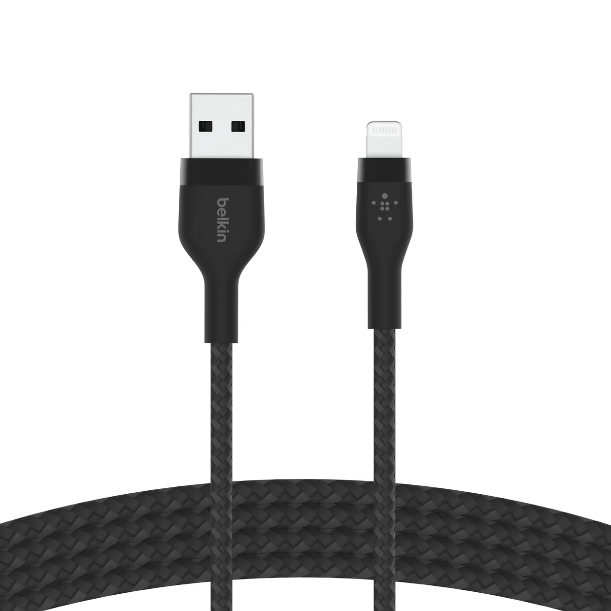 Кабель Belkin USB-A – Lightning 12 Вт, силиконовый 1 м черный (CAA010BT1MBK)