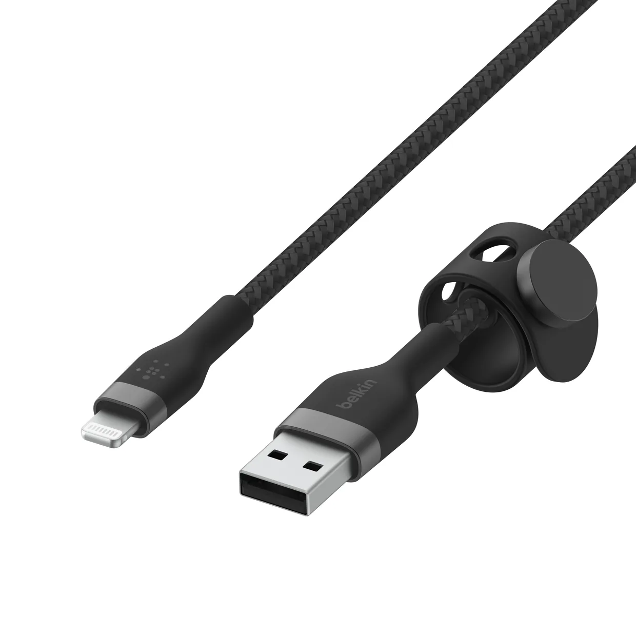 Кабель Belkin USB-A – Lightning 12 Вт, силиконовый 1 м черный (CAA010BT1MBK) — фото 4