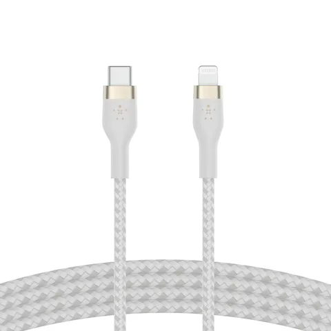 Кабель Belkin USB-C – Lightning, силиконовый 1 м белый (CAA011BT1MWH)