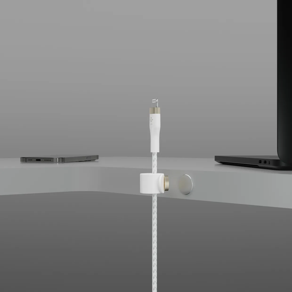 Кабель Belkin USB-C – Lightning, силіконовий 1 м білий (CAA011BT1MWH) — фото 3