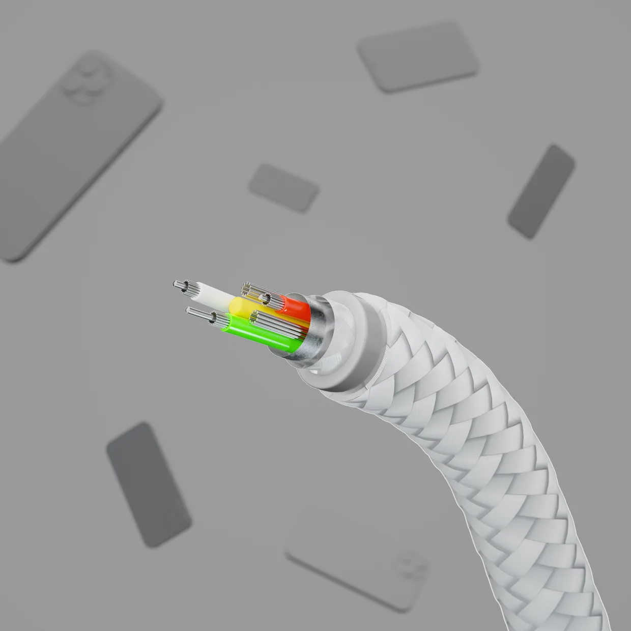 Кабель Belkin USB-C – Lightning, силіконовий 1 м білий (CAA011BT1MWH) — фото 6
