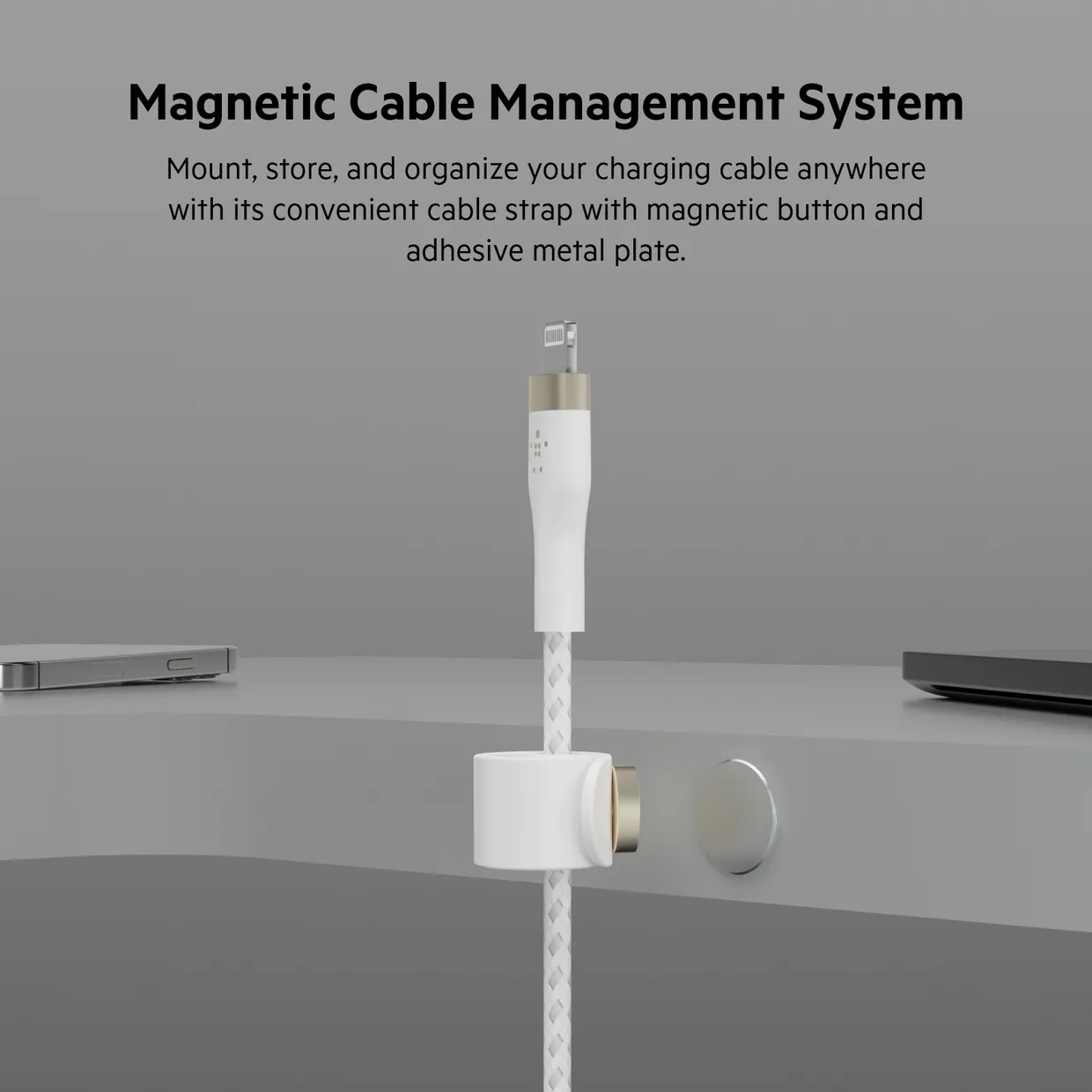 Кабель Belkin USB-C – Lightning, силіконовий 1 м білий (CAA011BT1MWH) — фото 10