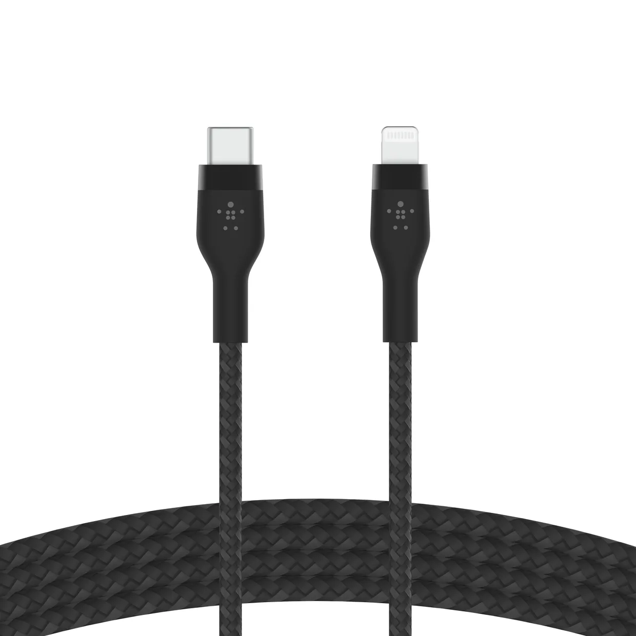 Кабель Belkin USB-C – Lightning, силіконовий 1 м чорний (CAA011BT1MBK)