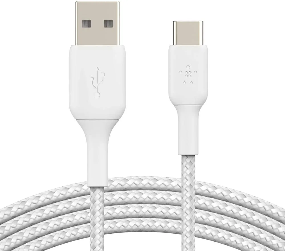 Кабель Belkin USB-A – USB-C 15 Вт, плетений 1 м білий (CAB002BT1MWH) — фото 6
