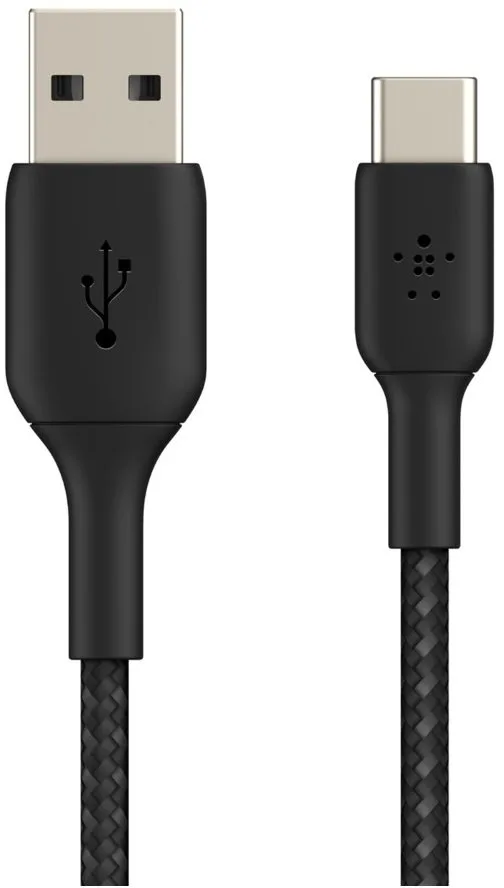 Кабель Belkin USB-A – USB-C 15 Вт, плетёный 2 м черный (CAB002BT2MBK) — фото 2