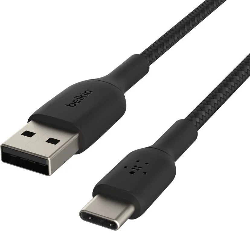 Кабель Belkin USB-A – USB-C 15 Вт, плетёный 2 м черный (CAB002BT2MBK) — фото 3