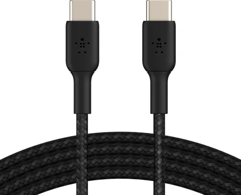 Кабель Belkin USB-C – USB-C 60 Вт, плетёный 1 м черный (CAB004BT1MBK)