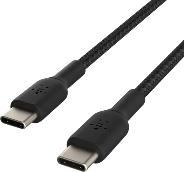 Кабель Belkin USB-C – USB-C 60 Вт, плетений 1 м чорний (CAB004BT1MBK) — фото 4