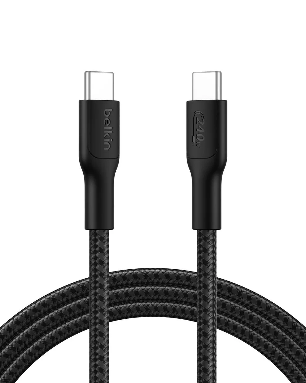 Кабель Belkin USB-C – USB-C 240 Вт, плетёный 2 м черный (CAB025HQ2MBK)