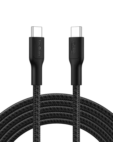 Кабель Belkin USB-C – USB-C 240 Вт, плетёный 3 м черный (CAB025HQ3MBK)