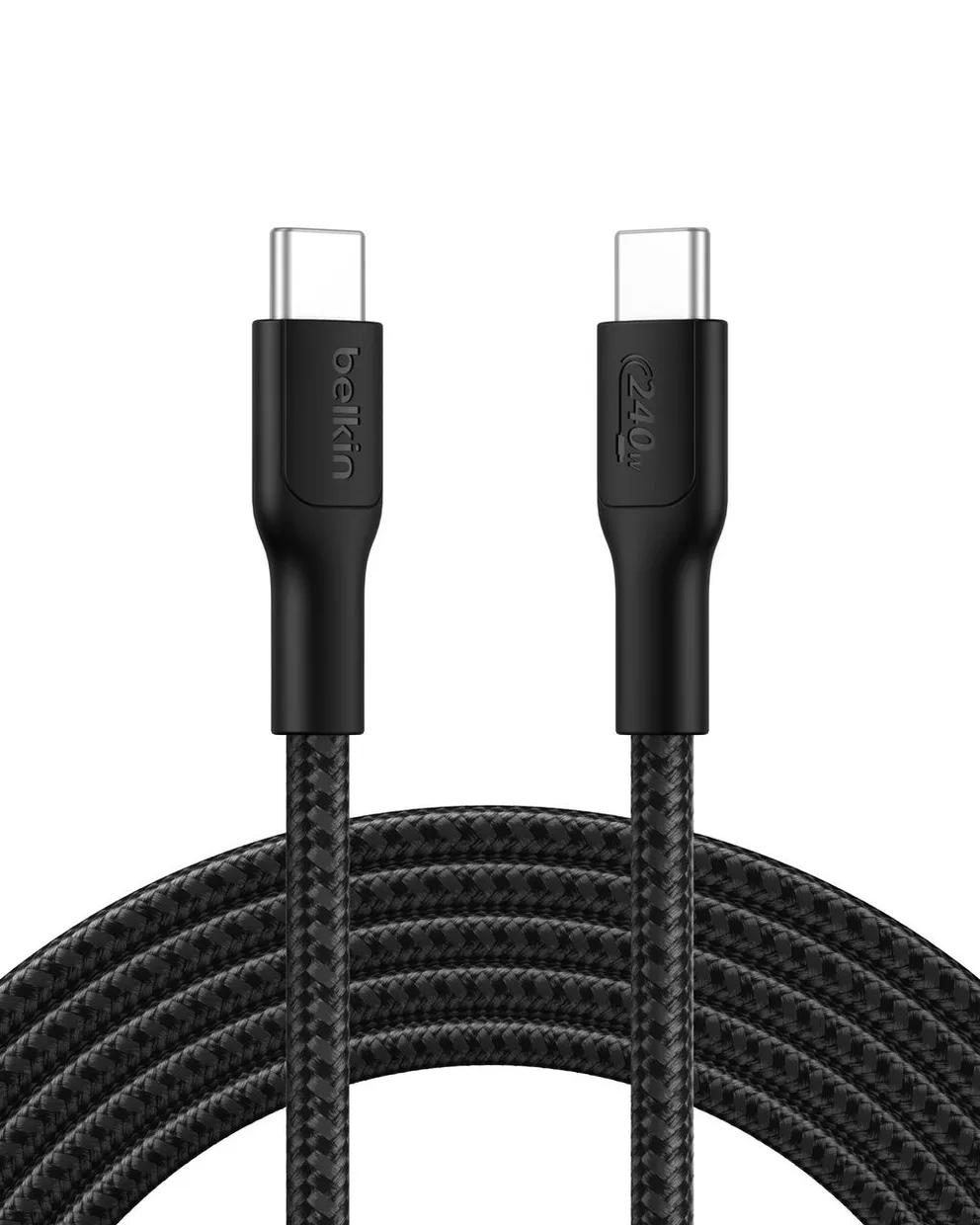 Кабель Belkin USB-C – USB-C 240 Вт, плетёный 3 м черный (CAB025HQ3MBK)