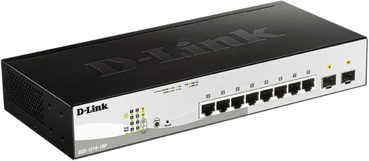 Коммутатор Smart D-Link DGS-1210-10P 8×GE PoE, 2×SFP — фото 3