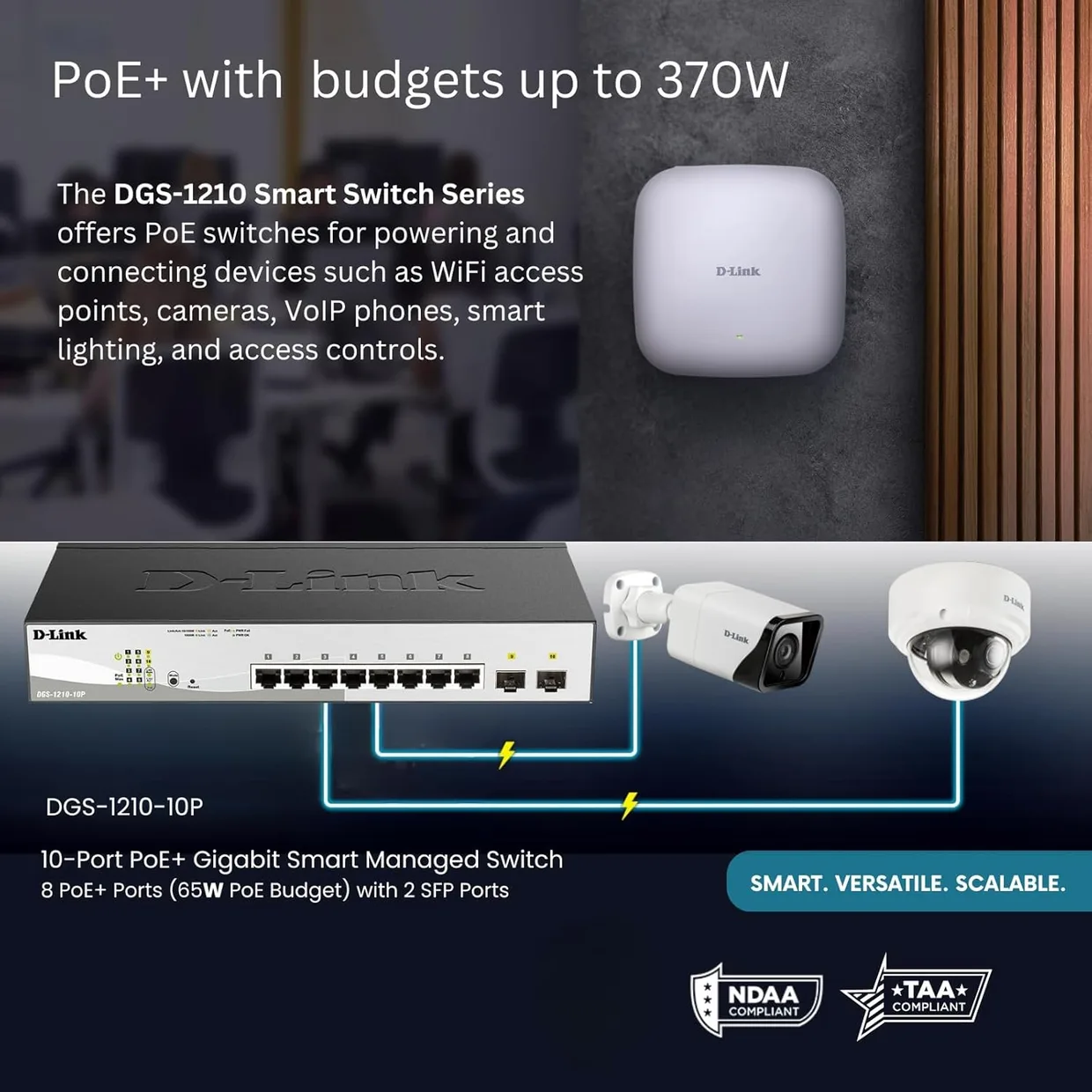 Коммутатор Smart D-Link DGS-1210-10P 8×GE PoE, 2×SFP — фото 5
