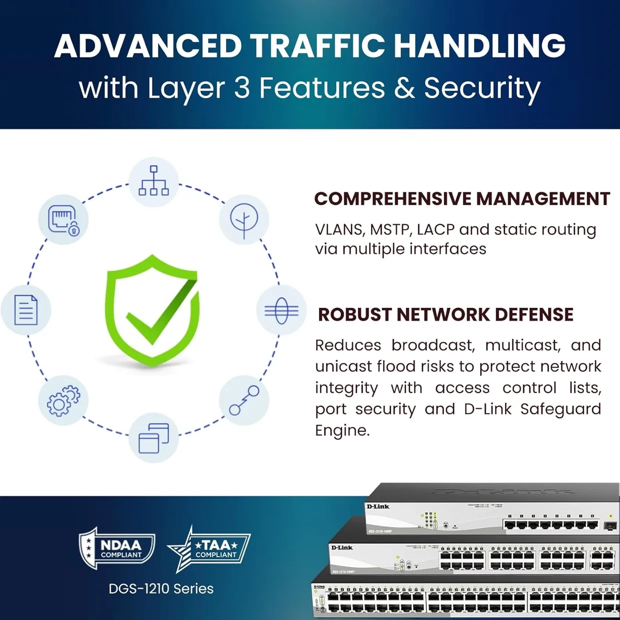 Коммутатор Smart D-Link DGS-1210-10P 8×GE PoE, 2×SFP — фото 8