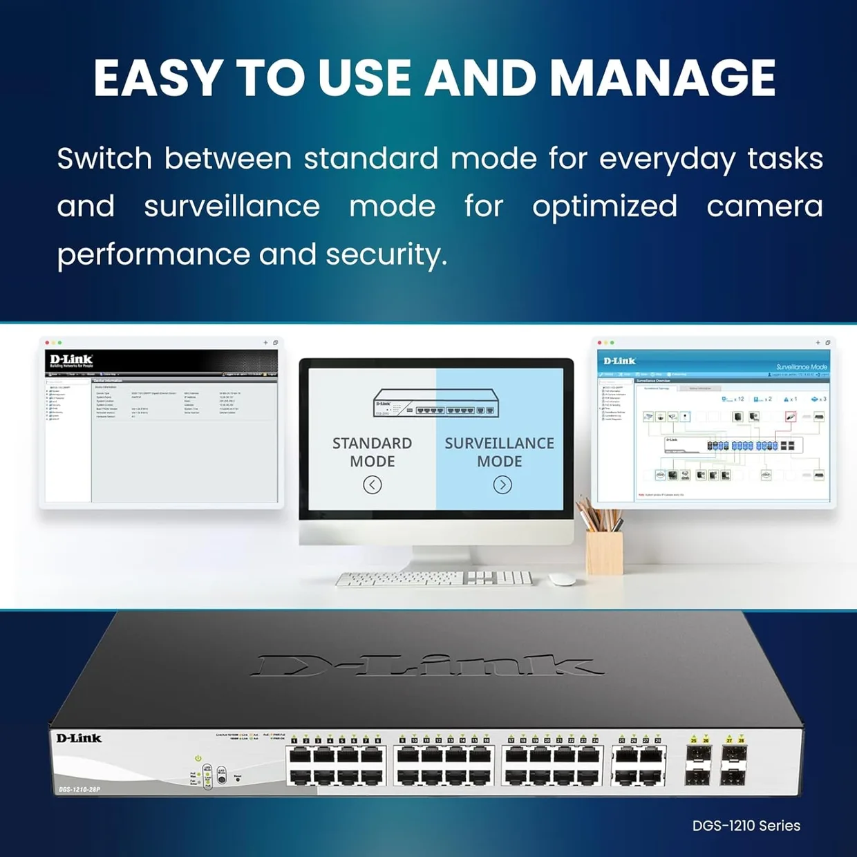 Коммутатор Smart D-Link DGS-1210-10P 8×GE PoE, 2×SFP — фото 9