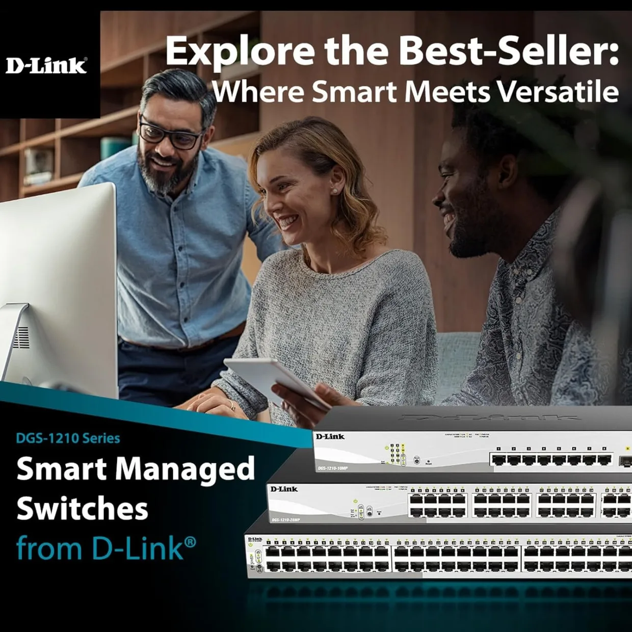 Коммутатор Smart D-Link DGS-1210-10P 8×GE PoE, 2×SFP — фото 15