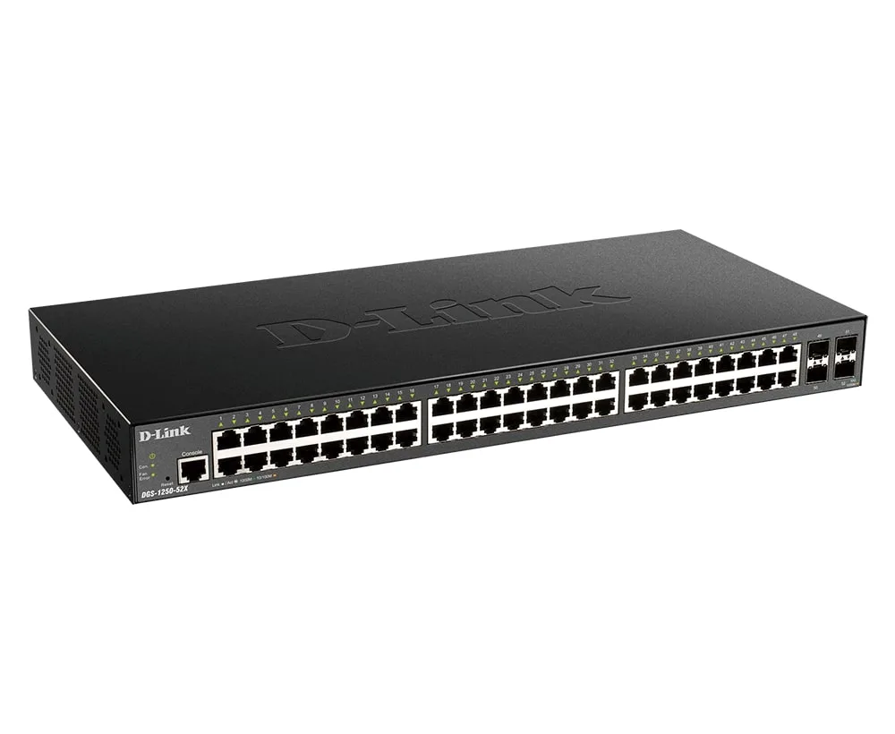 Коммутатор Smart D-Link DGS-1250-52X 48×GE, 4×SFP+ — фото 2